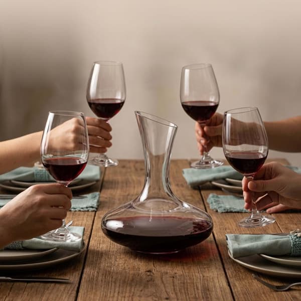 Vinglassæt med karaffel, klart glas, 5 dele