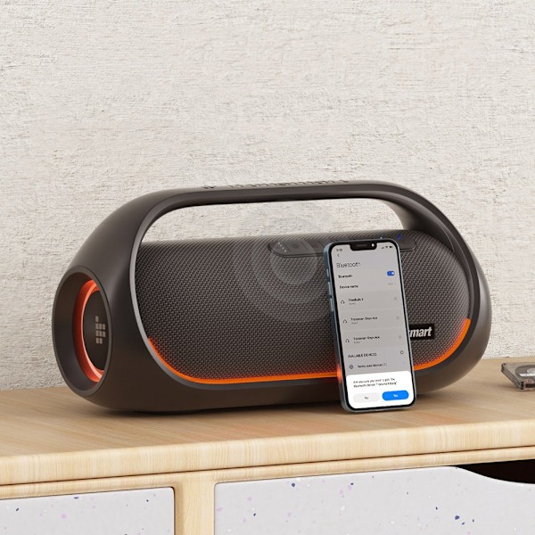 Bang trådløs Bluetooth højttaler, vandtæt 60W, med Powerbank funktion, sort