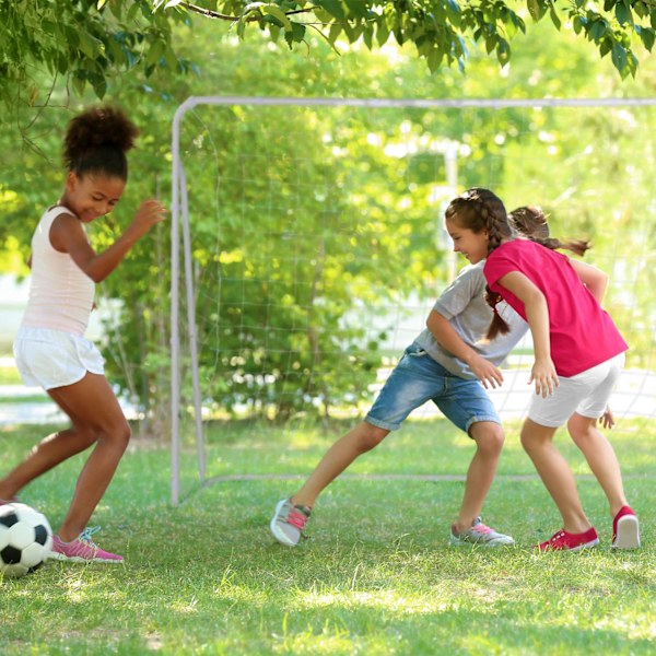 Fodboldmål i hvidt stål