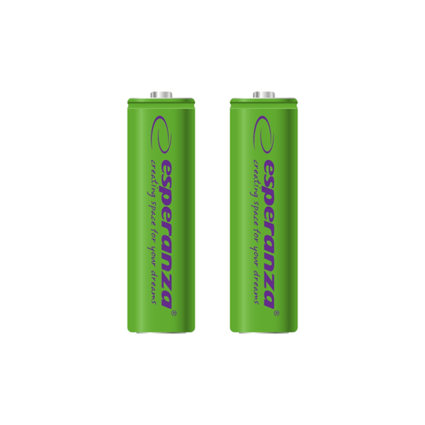 Esperanza ladattavat akut Ni-Mh Aa 2000Mah 2kpl. Vihreä