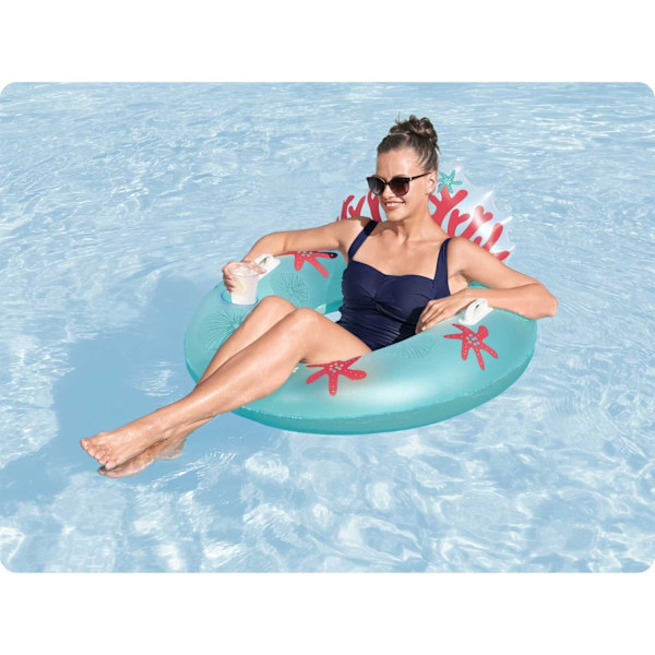Coral Bliss svømmering med ryglæn 107 x 113 cm Bestway 43730