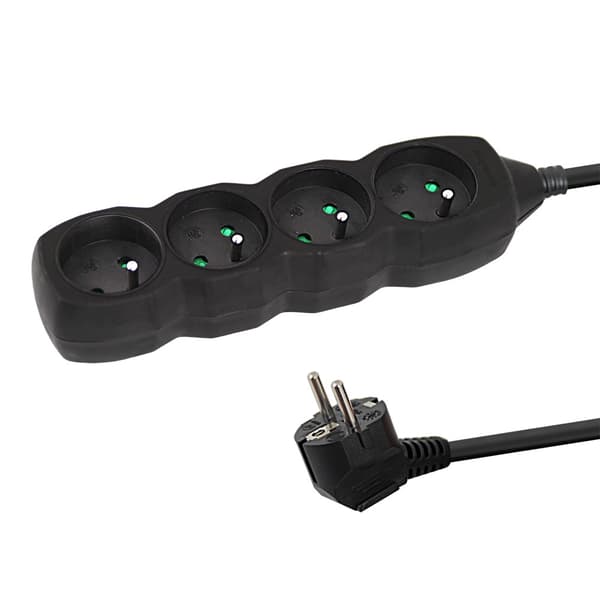 Esperanza Power Strip 4 Sockets 3M Svart
