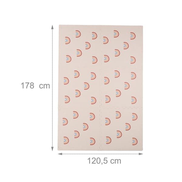 Puzzle måtte regnbue 6 dele