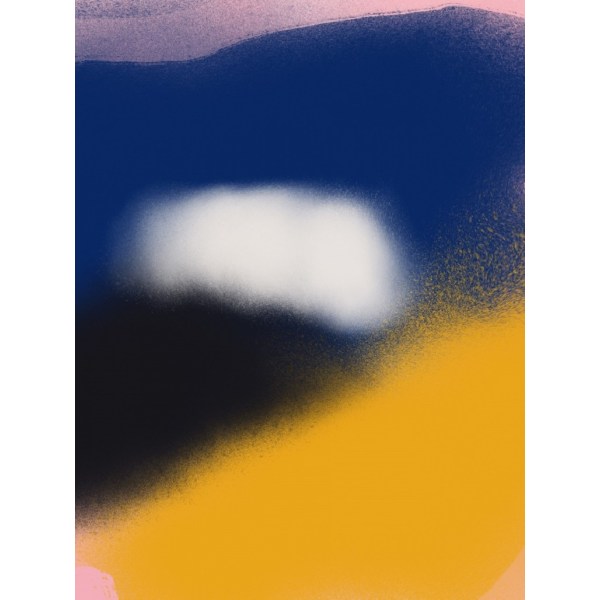 Blue And Yellow Abstract Liquify - 50x70 cm