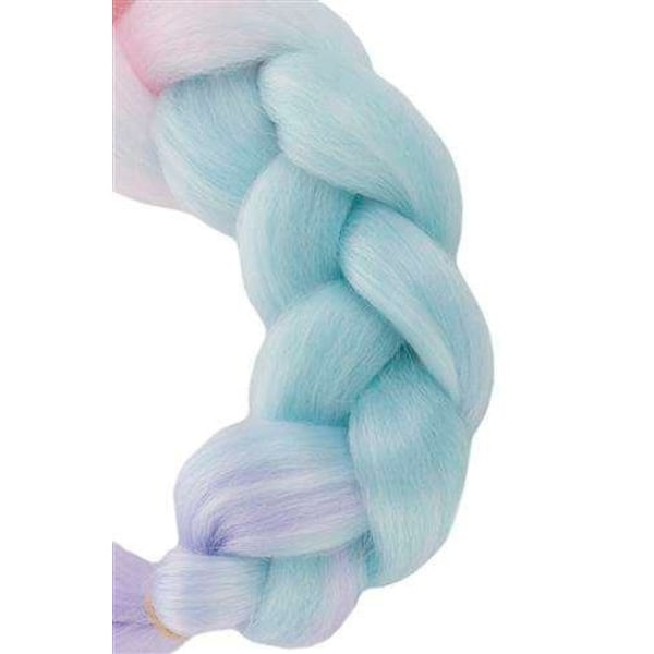 Syntethår ​​ombre flätor rosa/ni/f W10341