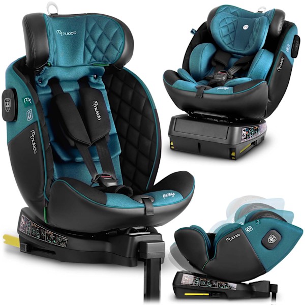 Nukido Prestige Line Autostol Sort/Blå 0-36kg ISOFIX