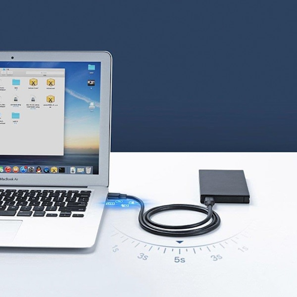 USB 3.2-kabel 1m svart