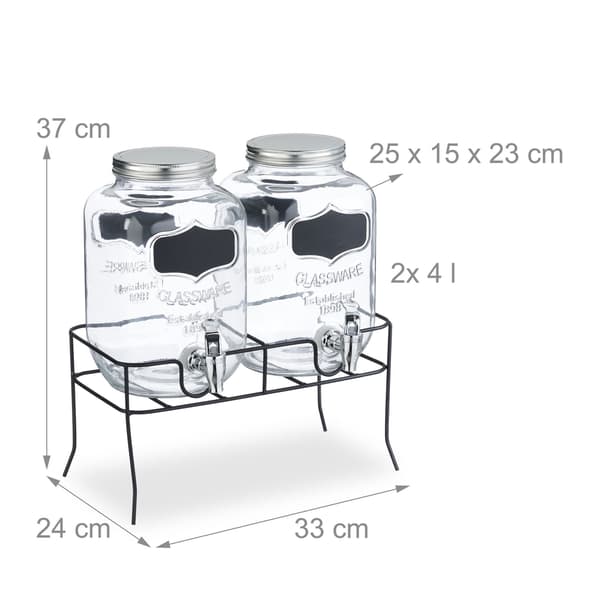 2-pak drikkevareautomat med stativ 4L
