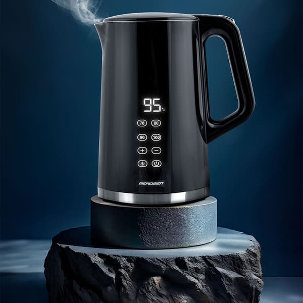 Berdsen BD-71 elkedel 1,7l, sort og sølv