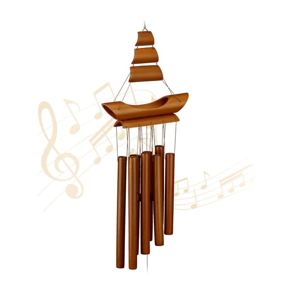 Wind Chime Bamboo "Sejlbåd"
