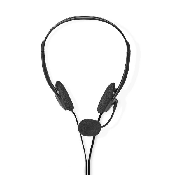 PC-headset | On-Ear | Stereo | 2x 3.5 mm | Fold-Away Mikrofon | Sort