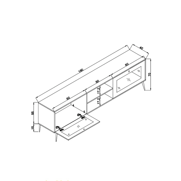 TV stativ Jüt 180