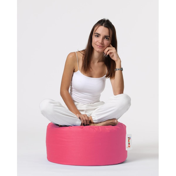 Garden Pouffe Pyöreä Pouf - Vaaleanpunainen