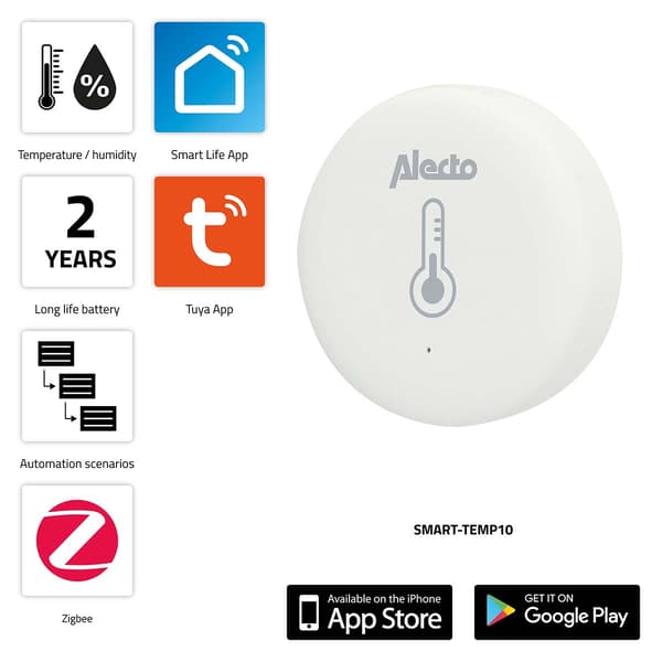 Zigbee-lämpötila- ja kosteusanturi, pitkä akunkesto
