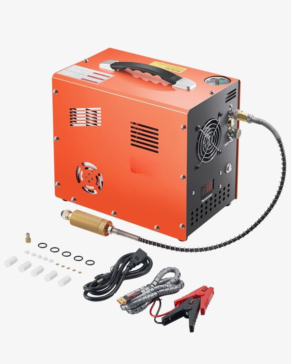 PCP-luftkompressor 4500 PSI, automatisk stopp, AC DC bärbar