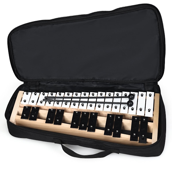Xylofon med 27 noter med 2 klubbor och bärväska Klockspel Handslagverk percussion