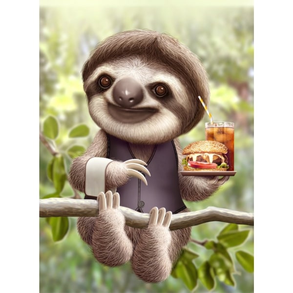 Sloth Ontree Delivery - 30x40 cm