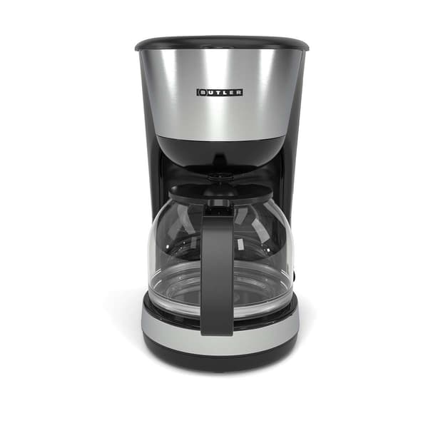 Kaffemaskine, 1,25L, 1000W, 10 kopper, Sort/Rustfrit stål
