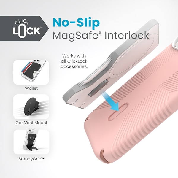 Speck Presidio2 Grip ClickLock & MagSafe - Fodral för iPhone 15