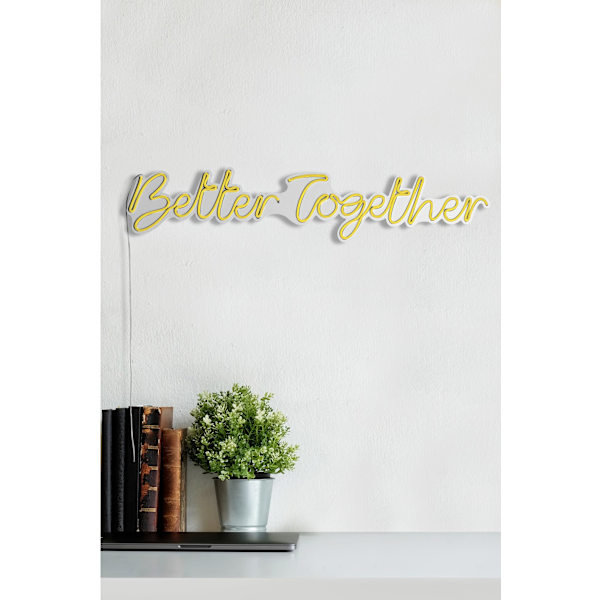 Dekorativ Plast Led Belysning Better Together - Gul