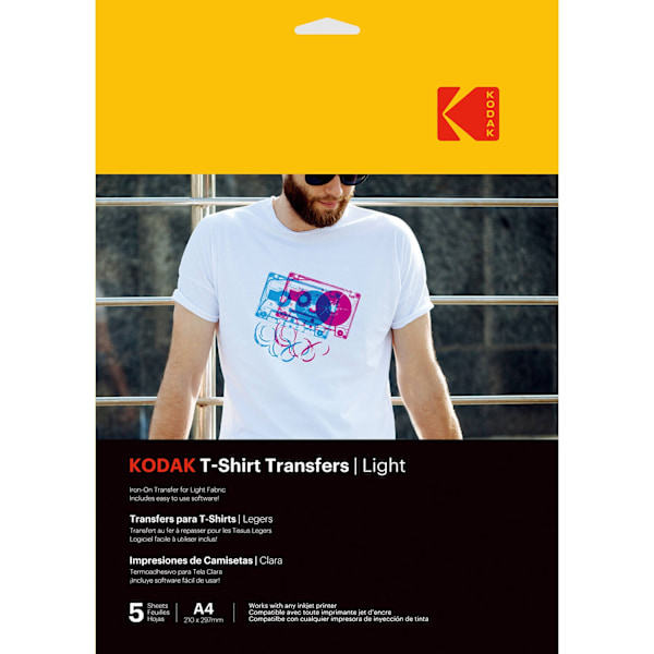 KODAK T-Shirt Transfers Light A4 x5pcs