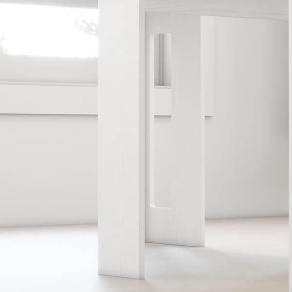 Utdragbart matbord, vitt, 60-180 x 85 x 75 cm