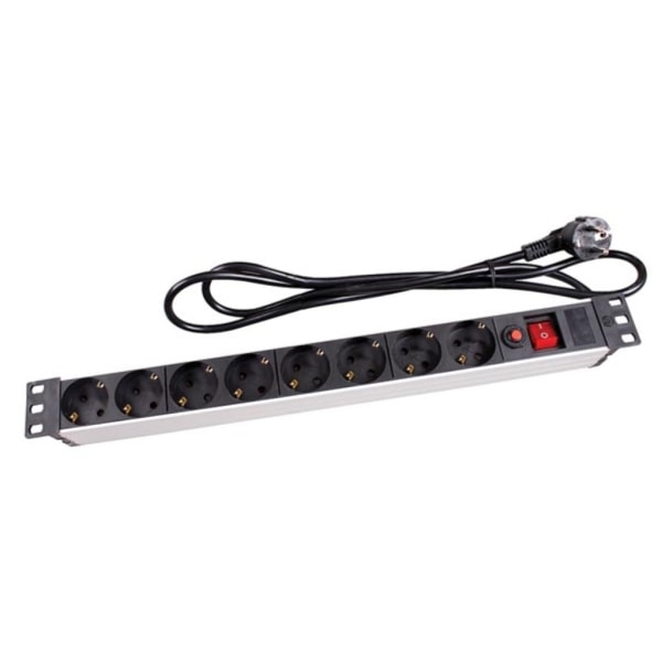 8-tie Power Strip - Schuko - 19" telineeseen