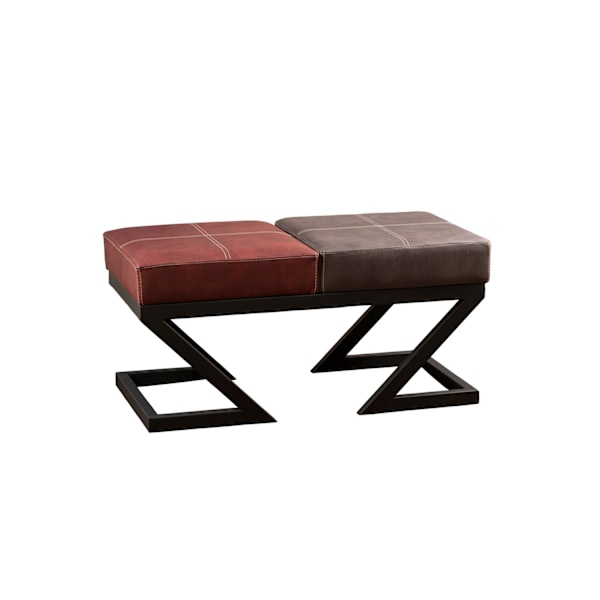 Pouffe Brda - antracit, klarrød