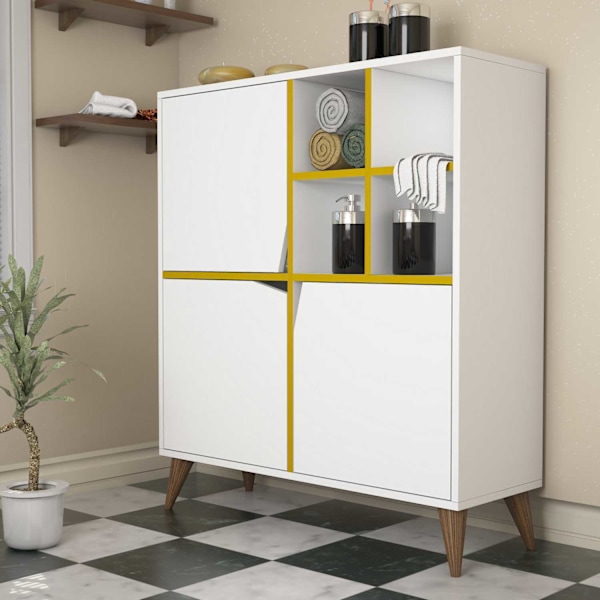 Multi Purpose Cabinet Pulse - Vit, Gul