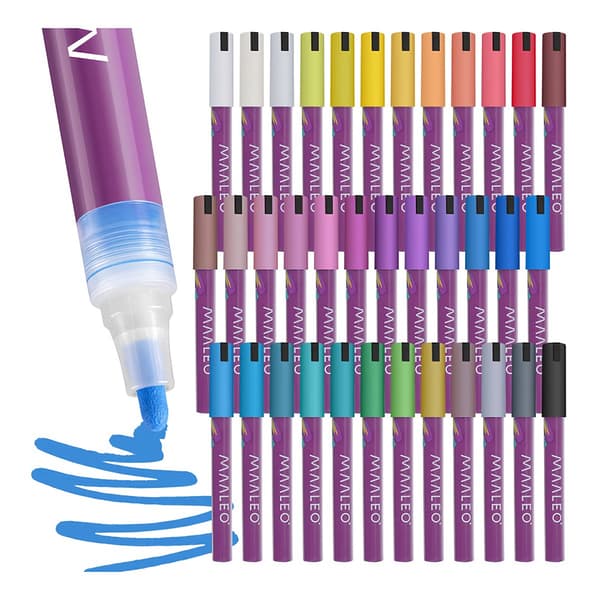 Akrylpennor - set med 36 Maaleo 25813