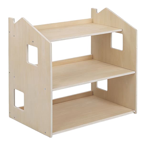 Montessori børnebogreol, husformet hylde