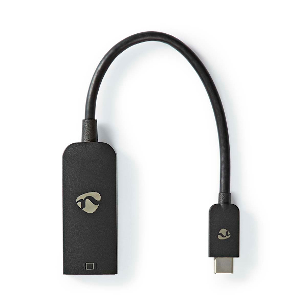 USB-C™ Adapter | USB 3.2 Gen 1 | USB-C™ Han | DisplayPort Hun | 8K@60Hz | 0.20 m | Runde | Nikkelplateret | PVC | Sort | Box