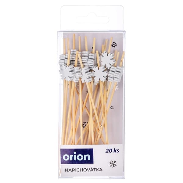 Bambu Snöflinge Cocktailpinnar, 12 cm, 20-pack
