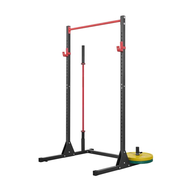 Power Cage Squat Rack – 28-niveau J-Hooks, Pull-Up Bar