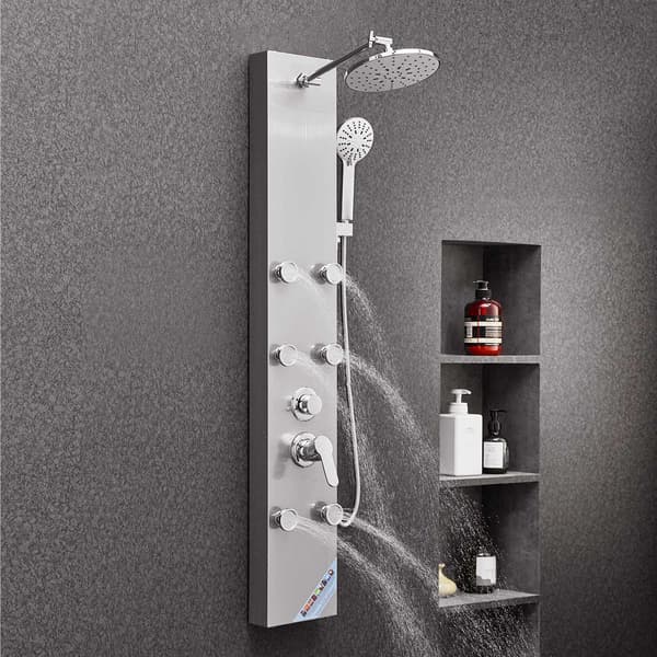 Brusepanelstårn, regnvand, 122 cm, 6 dyser, håndholdt
