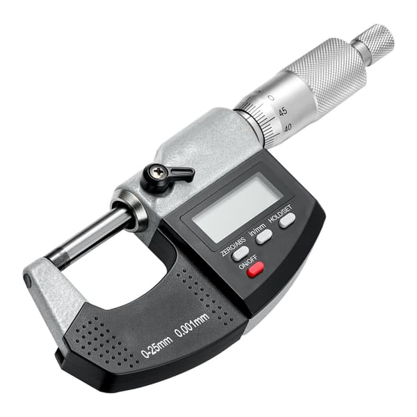 Digital udvendig mikrometer 0-25,4 mm, 0,001 mm LCD