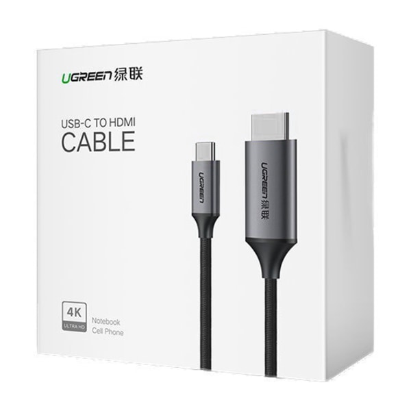 HDMI till USB-C adapterkabel 4K 60Hz 1,5m svart-grå