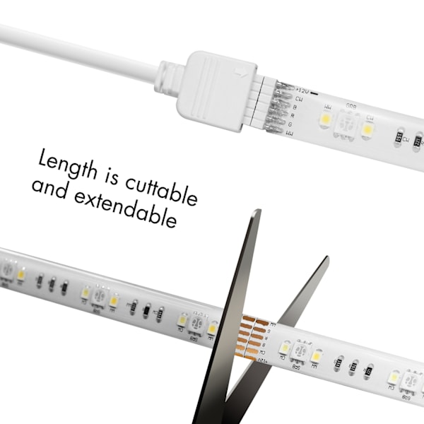 Smart RGB+CCT (RGB + Varm-kølig hvid) Lys-strip 5m WiFi Tuya