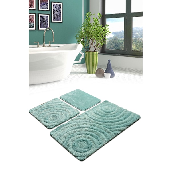 Akryylikylpymattosetti (3 kpl) Wave - Mint