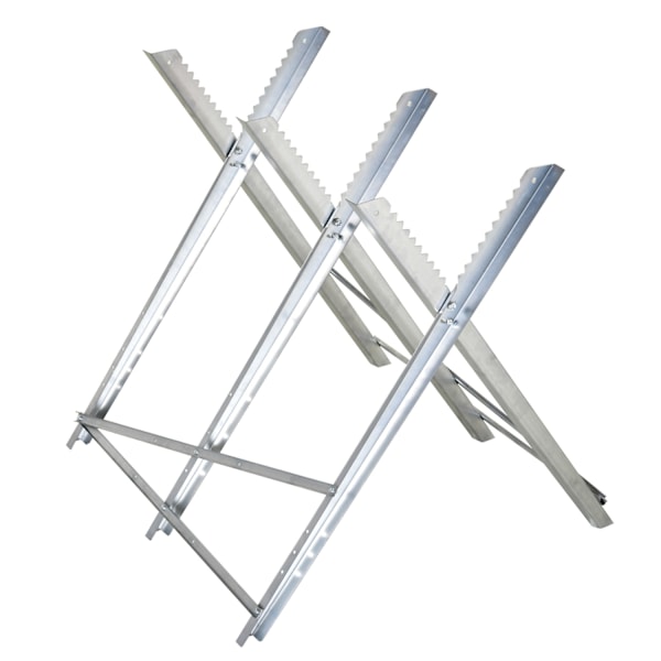 Moottorisaha sahahevonen taitettava sahan runko polttopuille hopea metalli 83 x 83 x 79 cm