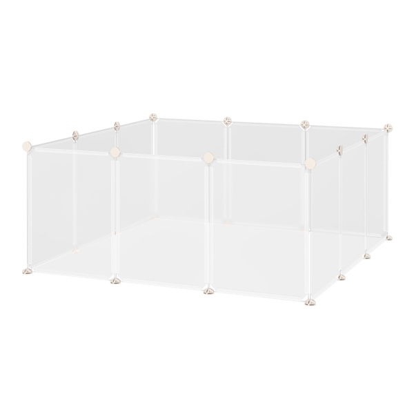 Ulkokaappi Diy Verkkokotelo Pienet Lemmikit 12 Paneelia Sisätiloissa Valkoinen 105X105X45Cm