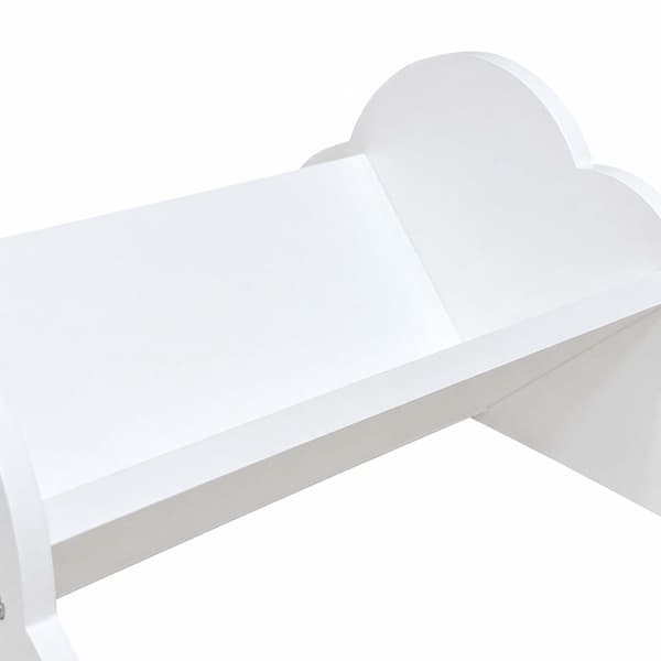 Barnbokhylla Cloud, vit MDF, 17x43x29 cm