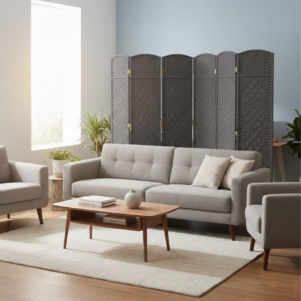 6-panels rumdeler, foldbar skærm