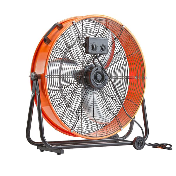 24-tommer industriel tromleventilator, 3 hastigheder, 8700 CFM, timer