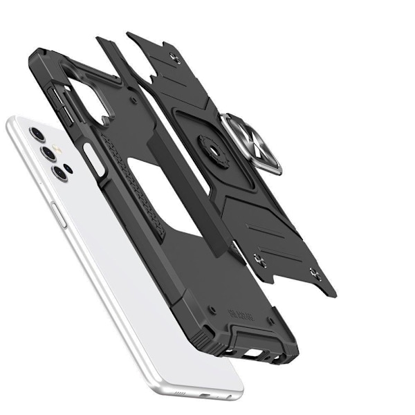 Armored case cover + magnetisk hållare för Samsung Galaxy A13 5G Ring Armor svart
