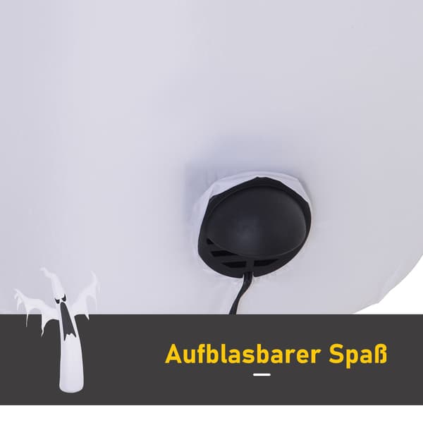 Uppblåsbart Halloween-spöke med LED-ljus, 1,8 m högt