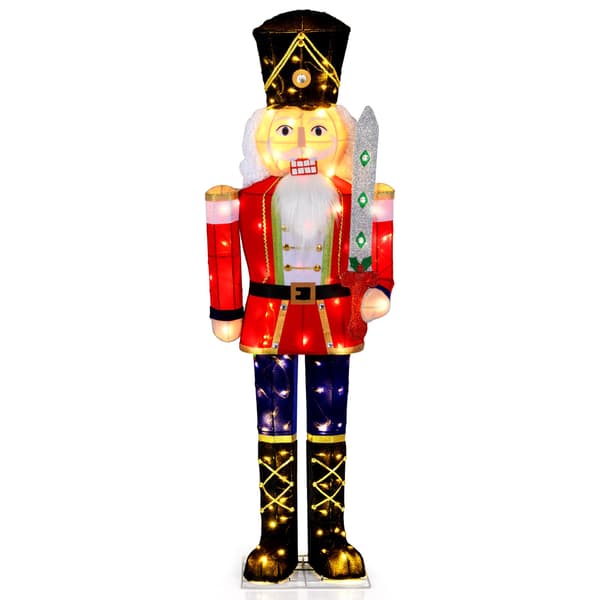 Oplyst Nøddeknækkerfigur, 157 cm, 100 LED-lys