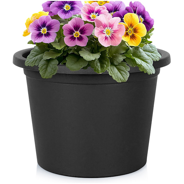 Muovinen puutarharuukku, musta, pyöreä, 27,5 cm