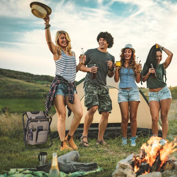 Campingstol hopfällbar beige