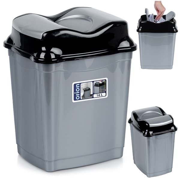 Muovinen roskakori harmaa 16l